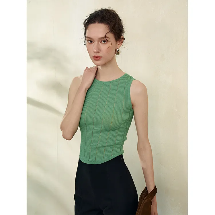 Mix Selection｜简织NO.21 无袖针织新款百搭打底背心T恤MSAIY0132