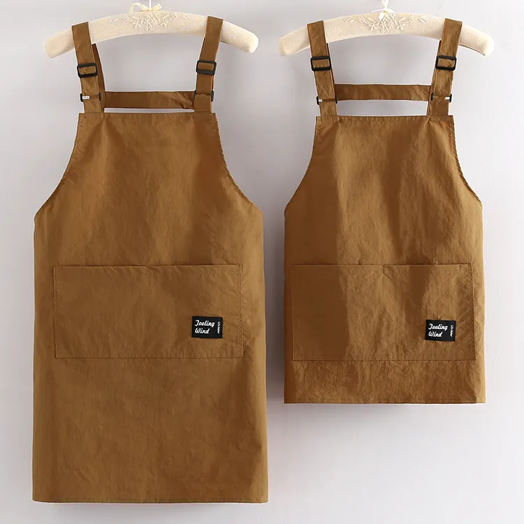厨房餐饮专用背带防泼水款围裙小个子短款时尚韩版简约可定制logo