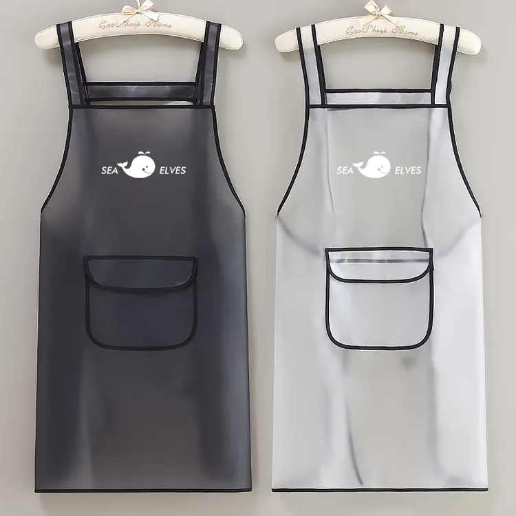 免洗围裙TPU防水防油耐用家用做饭印字定制logo餐饮简约男女通用