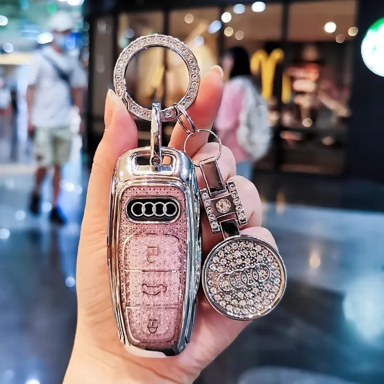 奥迪a6l新a4l q5l a3扣a7包q2l壳q3钥匙套女高端装饰用品2024款24