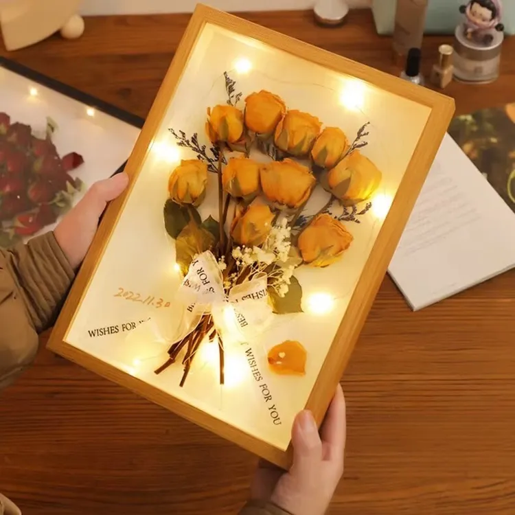 立体中空标本框diy手工相框摆台纸巾固定干花保存画框玫瑰花简单