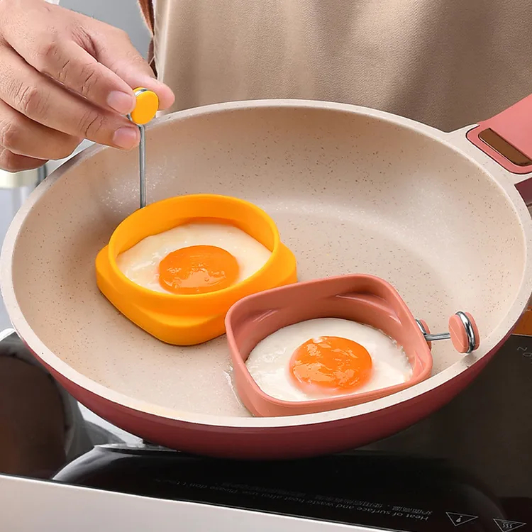 【顺轩D】硅胶双面可用方圆一体提手煎蛋器两用煎蛋器饼模具