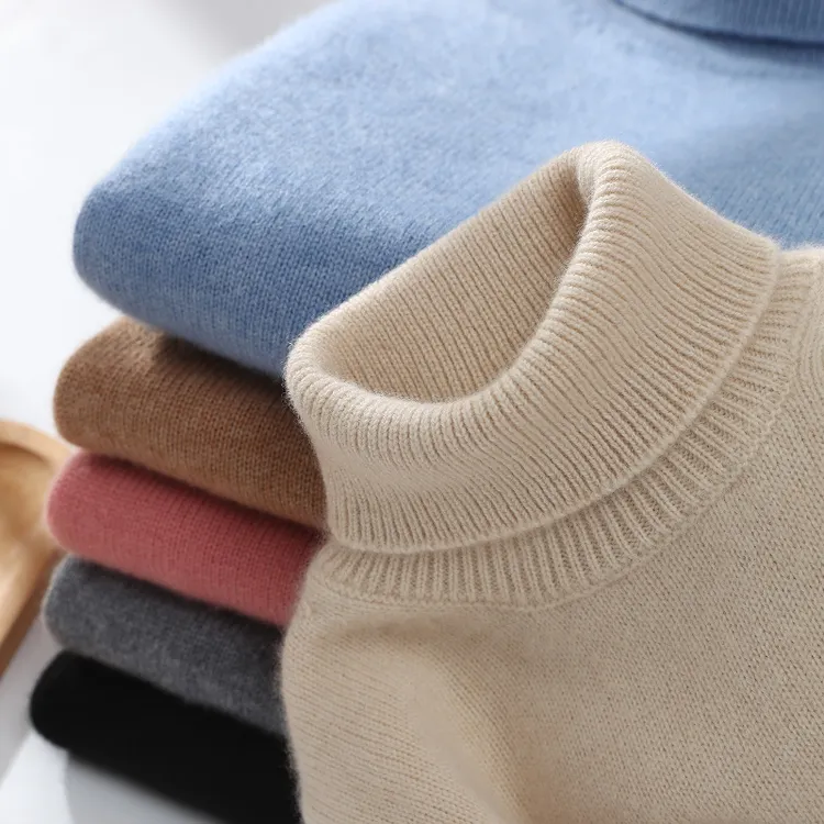 秋冬100分a类羊绒衫加厚高领儿童男女孩保暖打底针织衫毛衣套头