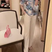 唯伊公馆2025女装裤子长裤垂感空调裤休闲运动裤显瘦直筒裤98302