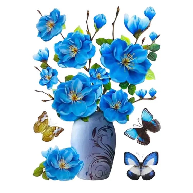 maruoxuan3d立体diy仿真花瓶自粘贴画冰箱橱柜客厅背景墙贴装饰贴