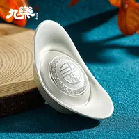 九乐 足银银制品 高端送礼收藏100克福字船型元宝白银摆件       