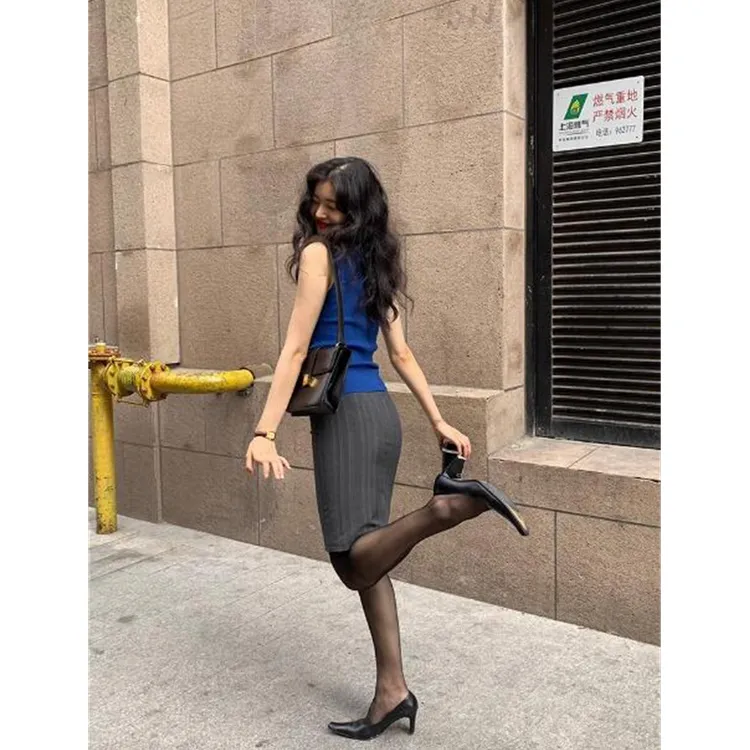 法式复古风高腰包臀半身裙女2024秋季修身显瘦气质时尚半裙小个子