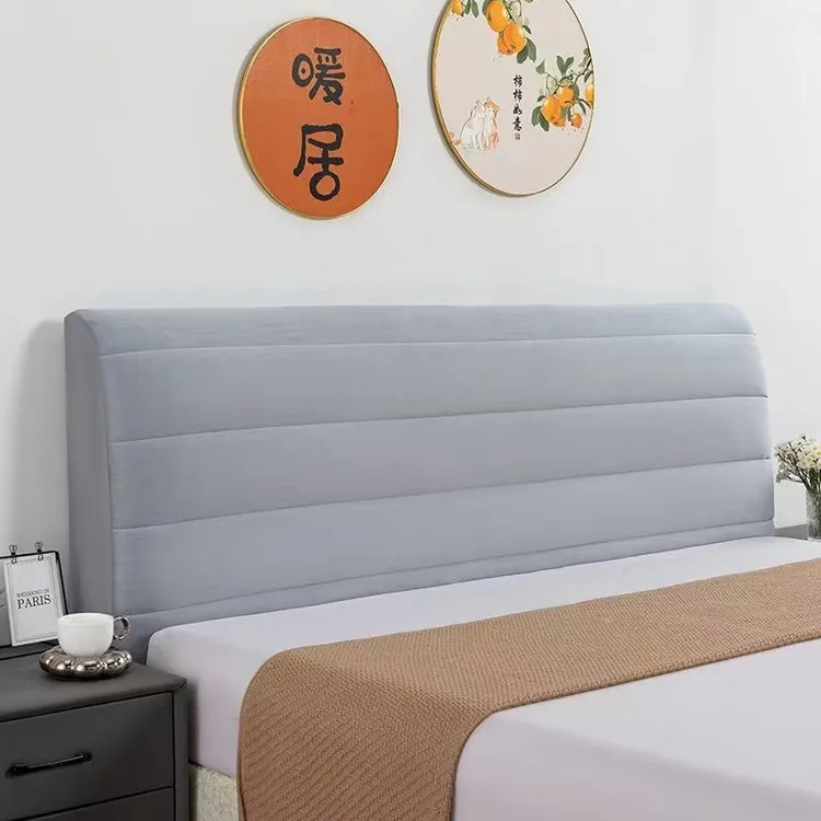 全包加厚欧式床头套简约现代防尘保护套木床防撞软包背靠套罩套
