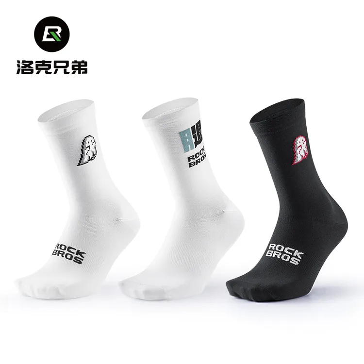 洛克兄弟骑行袜子公路车男女款专业骑车袜透气运动袜压力跑步袜子