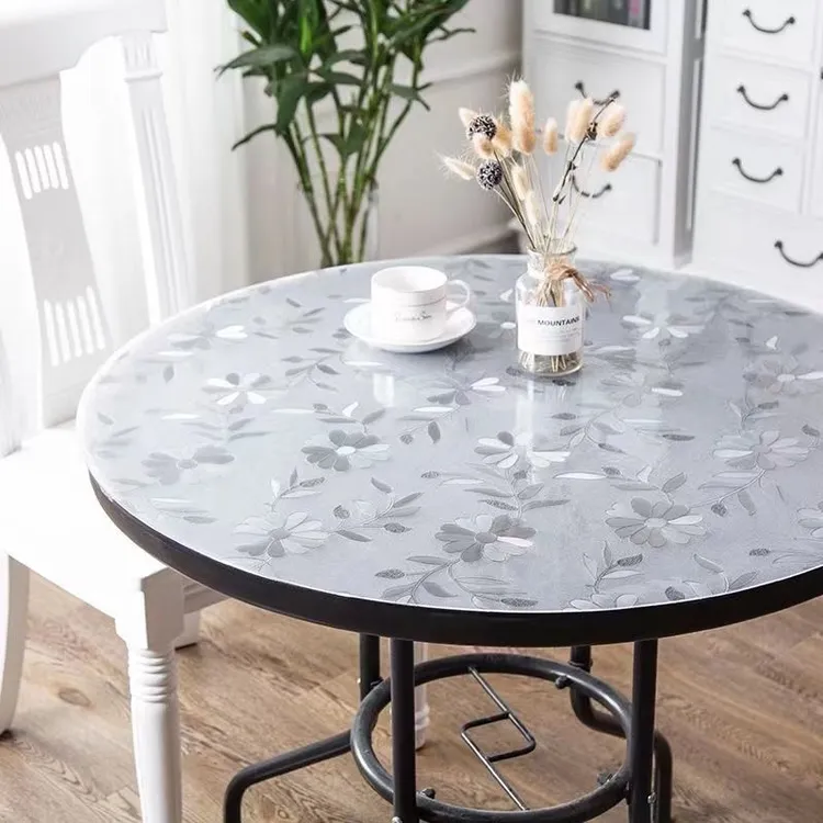 圆形桌布防水防油免洗台布PVC透明软玻璃防烫桌垫圆圆桌布茶几布