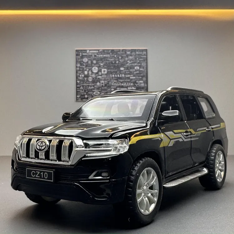 潮玩合金汽车模型1:32经典19款丰田霸道普拉多收藏摆件玩具越野车