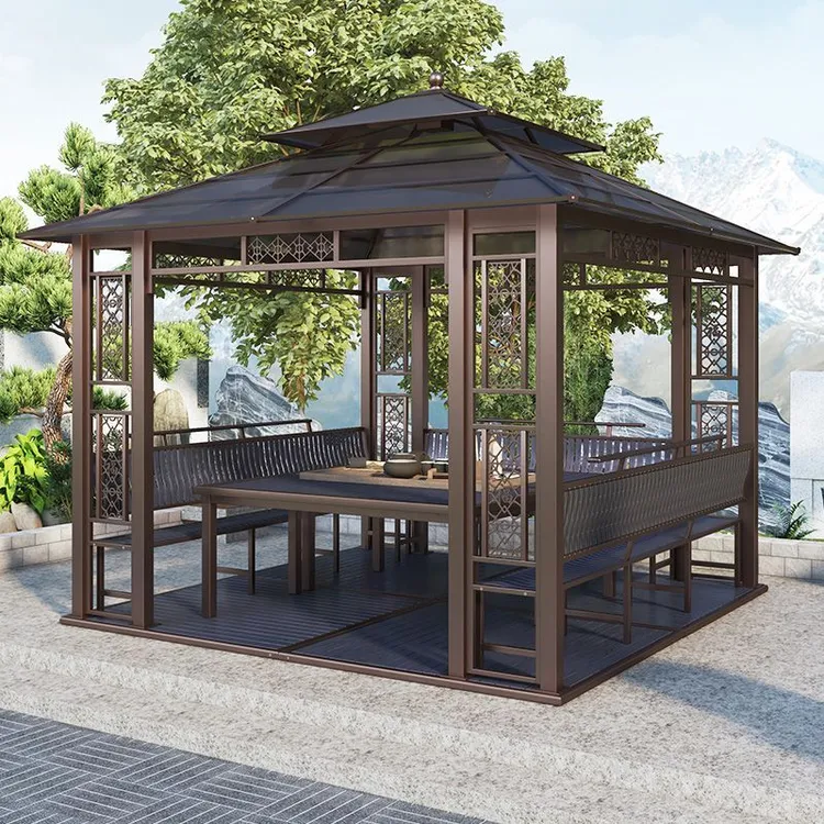 优选户外庭院凉亭休闲帐篷别墅遮阳花园优选尺寸防水设计隔热耐用