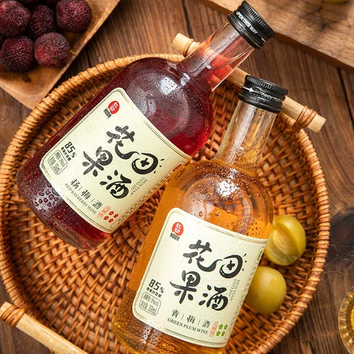 红动手作花田果酒青梅酒杨梅酒低度微醺女生小甜酒350ml小瓶装