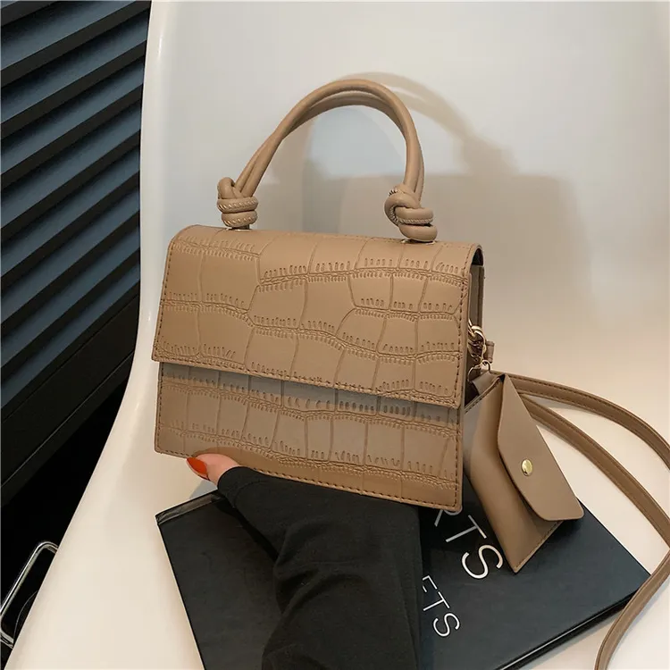 个性潮流质感石头纹2023新款气质休闲潮简约斜挎单肩手提小方包