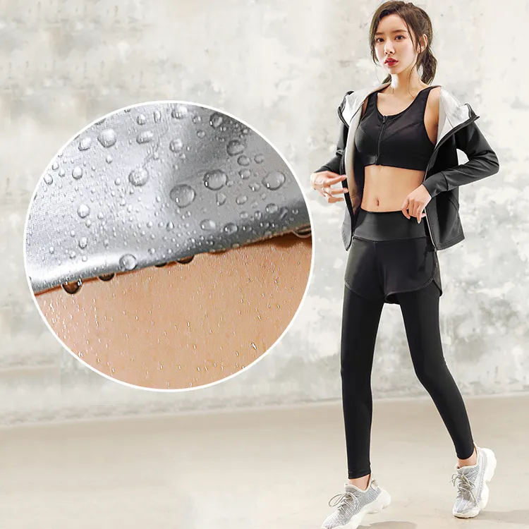 有氧运动直播间暴汗服燃脂瘦全身健身服减肥专用高效爆汗服套装女