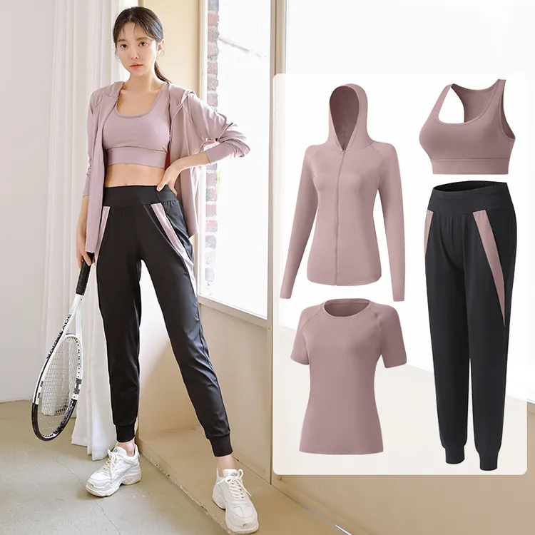 运动健身瑜伽服套装新款休闲高级感跑步运动套装女健身服晨跑服