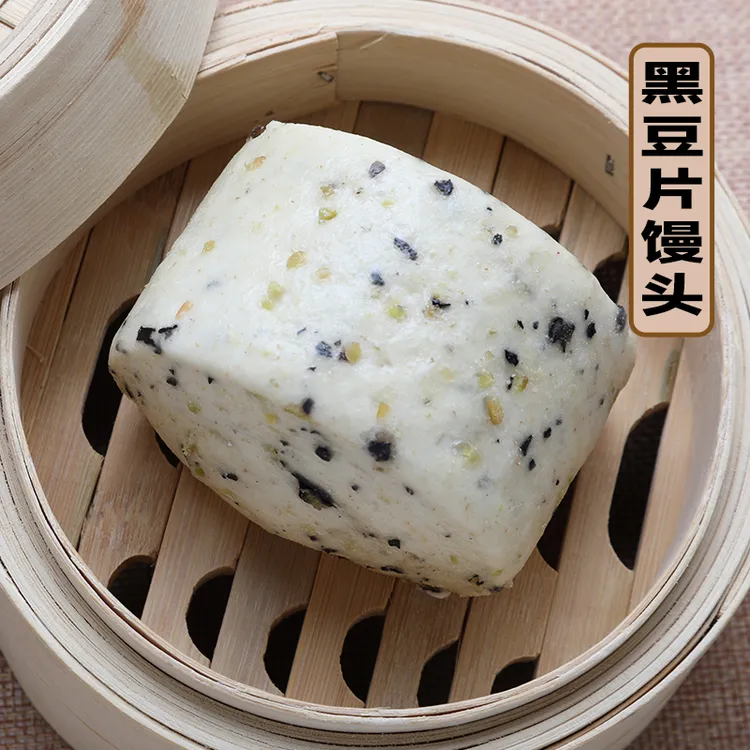 山东粗粮馒头全麦荞麦燕麦黑豆片馒头方便主食多谷物馒头