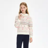 POLOWALK童装2025秋季新品圆领长袖女童针织衫AMRW435C0631