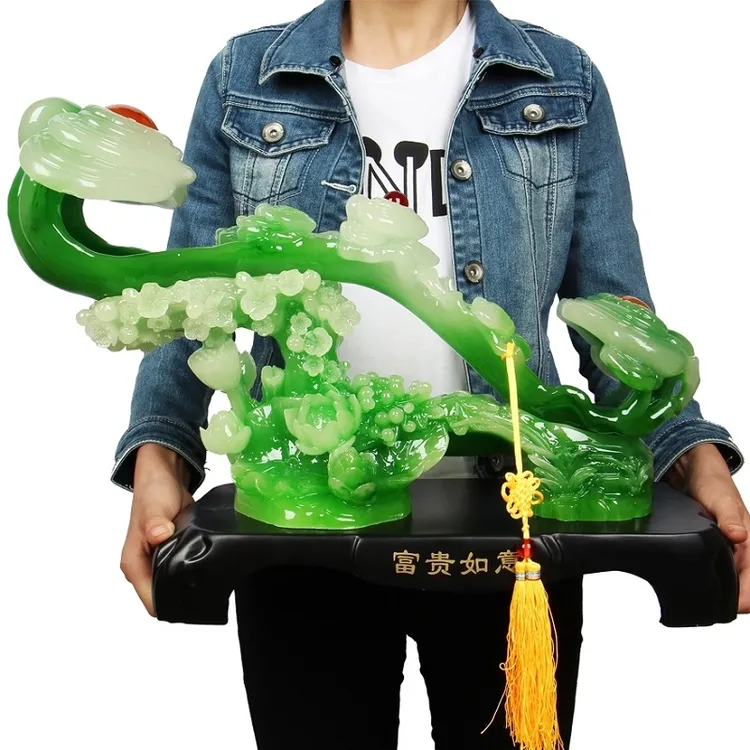 玉如意摆件大号工艺品家居装饰新婚开业送礼物