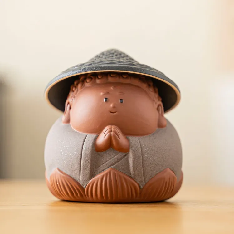 紫砂小如来茶宠茶玩摆件创意全瓷茶漏茶叶过滤器功夫茶具茶道配件