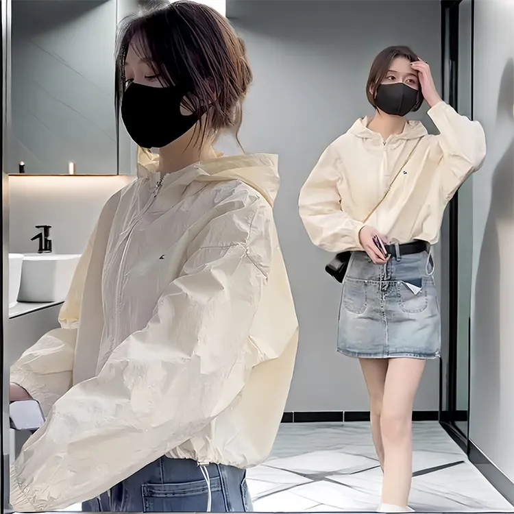 2025夏季防晒衣女款外套防晒服韩版薄款百搭宽松户外短款防紫外线