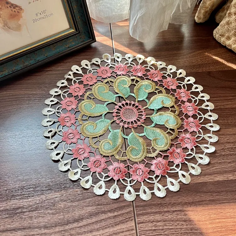 清仓复古刺绣花瓶垫子座钟垫子果盘垫子