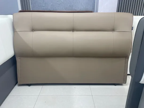 新款生态皮床头软包背板单买2024现代轻奢软包靠背落地定制主卧