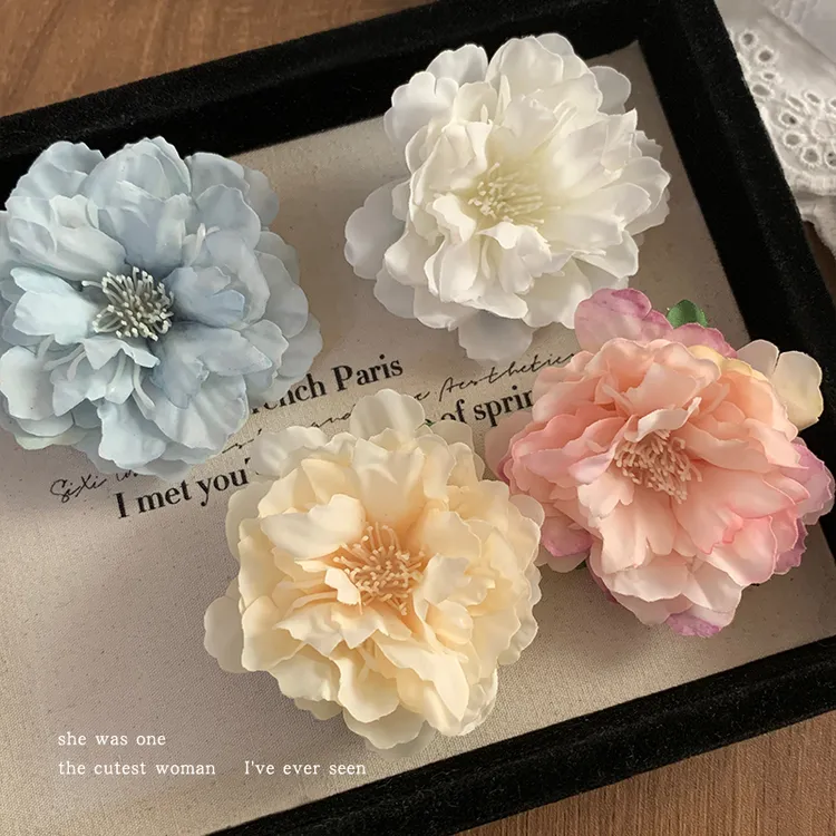 纯欲风仿真花朵发夹女2025新款甜美发卡碎发夹子头饰侧边夹鸭嘴夹