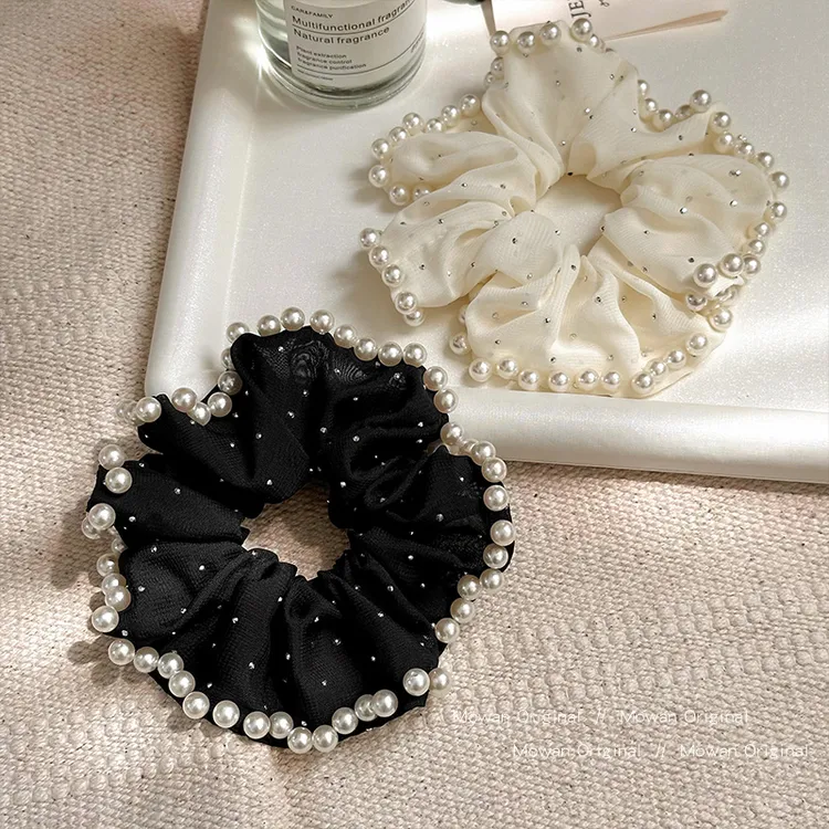 超大号网纱波点大肠发圈女高级感发绳扎马尾盘发发绳头饰发饰