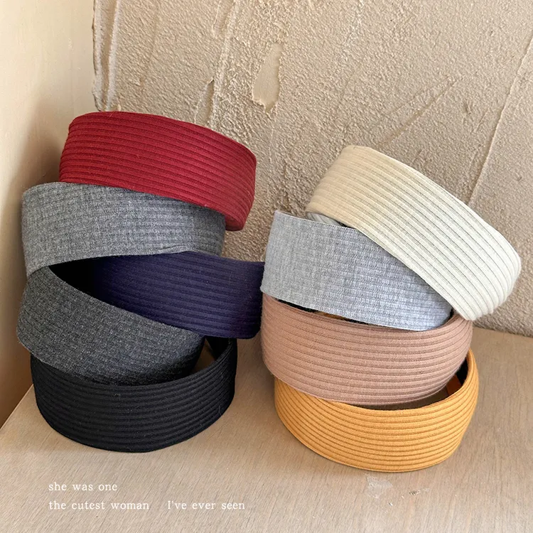 针织宽边同款发箍女款网红百搭头箍运动风简约发卡头饰发捆发饰