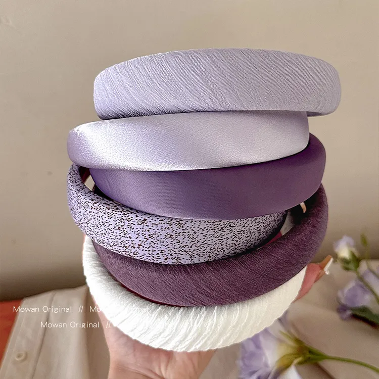 紫色系显脸小宽边发箍女高级感压发头箍洋气时尚头箍洗脸发卡头饰