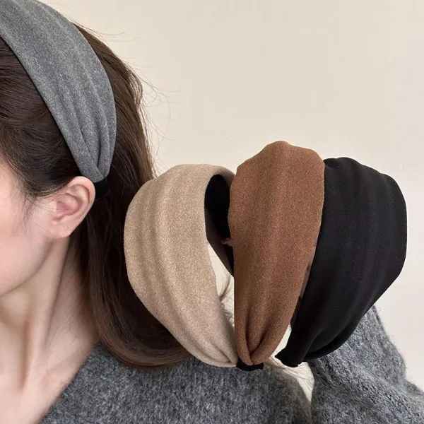 日常外戴宽边发捆发箍女2025新款压发高颅顶灰色发带发卡发旅头箍