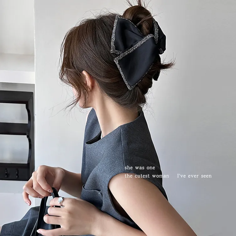 蝴蝶结发夹女后脑勺2025新款高级感抓夹鲨鱼夹子头饰发抓发夹头饰