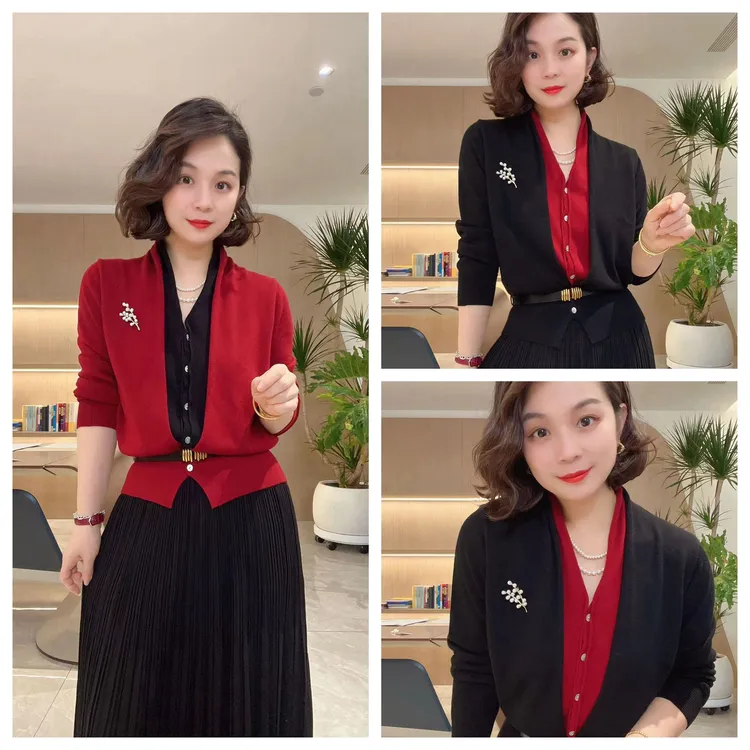 LVMU/吕木定制秋冬假二件DQ5815羊毛针织开衫