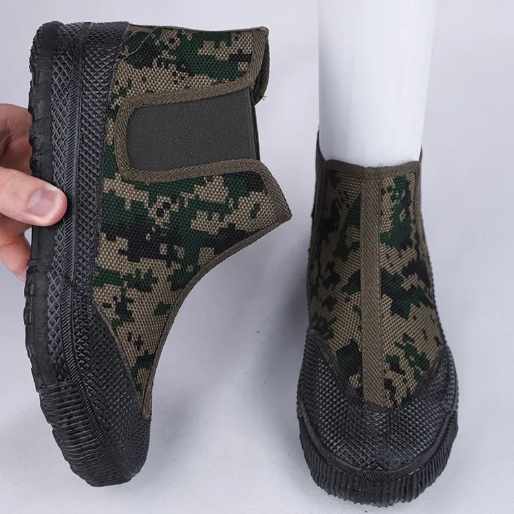 春夏秋一脚蹬劳保鞋防滑耐磨户外工地干活解放鞋加厚橡胶底