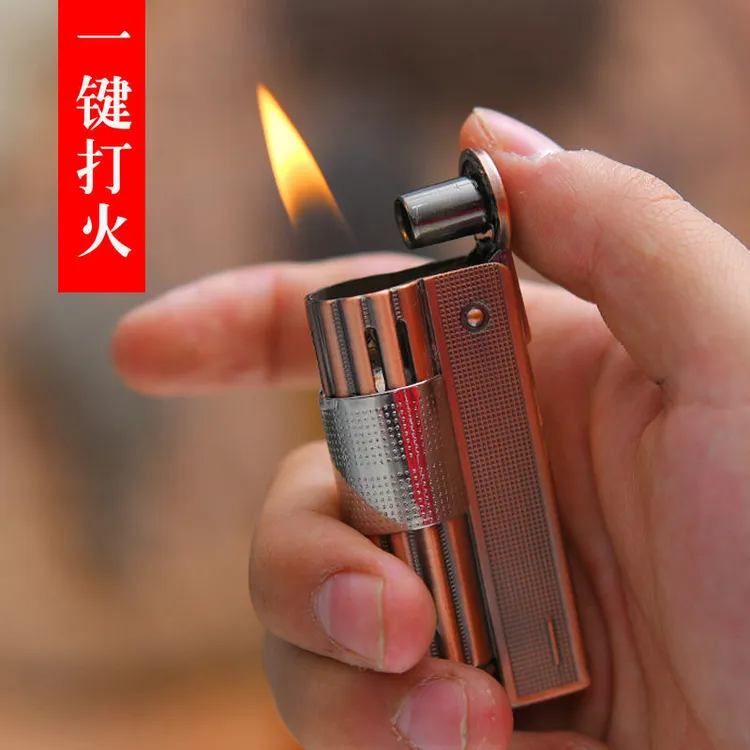 奥地利复古经典煤油打火机侧滑老式仿古高颜值防风打火机生日礼物