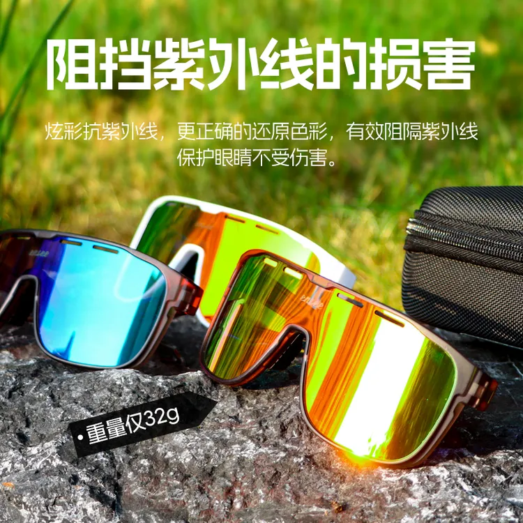 ENLEE E700偏光平光骑行眼镜双镜片E700A彩膜变色全天候骑行眼镜