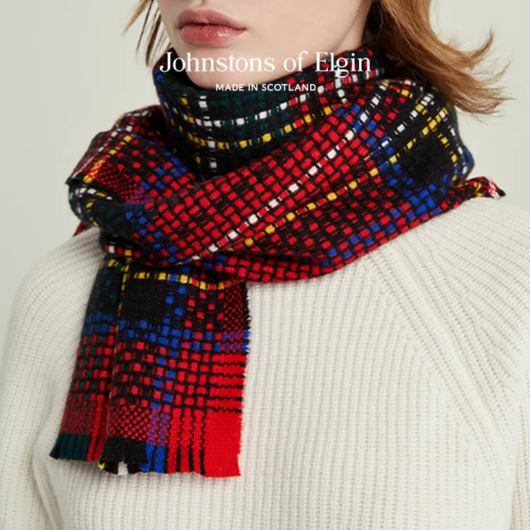 秋冬男女羊绒编织风格纹围巾礼盒