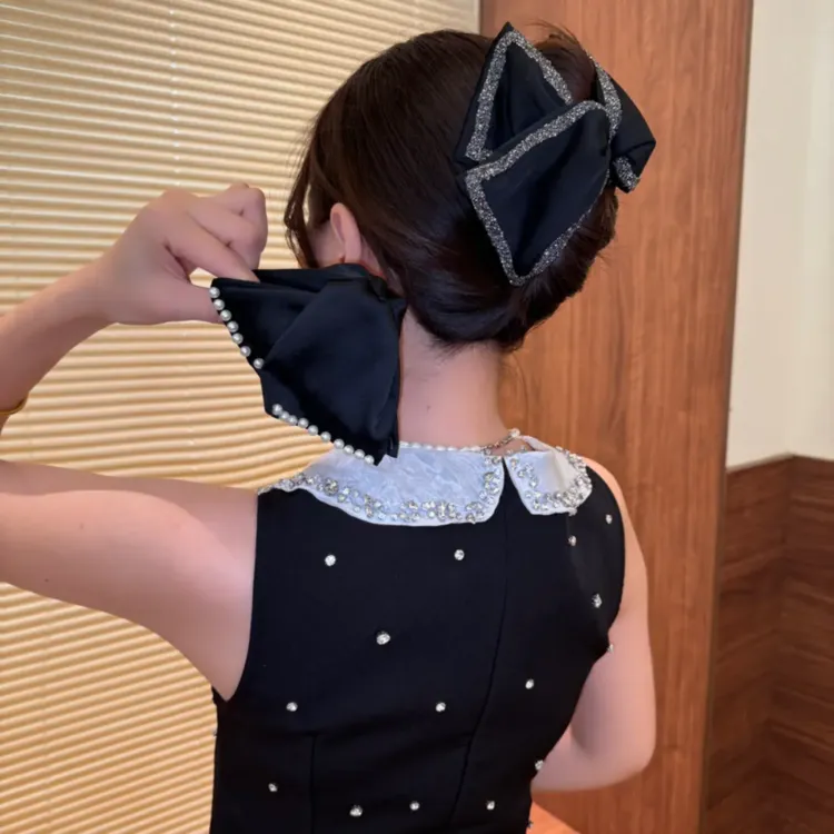 理想 2024款奥黛丽赫本名媛轻奢优雅大抓夹仿珍珠气质百搭鲨鱼夹