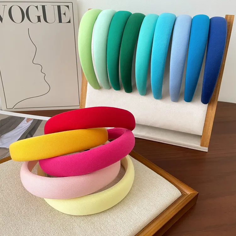 显白彩色海绵头箍显脸小蓝色高颅顶发箍粉色洗脸压发发卡头饰