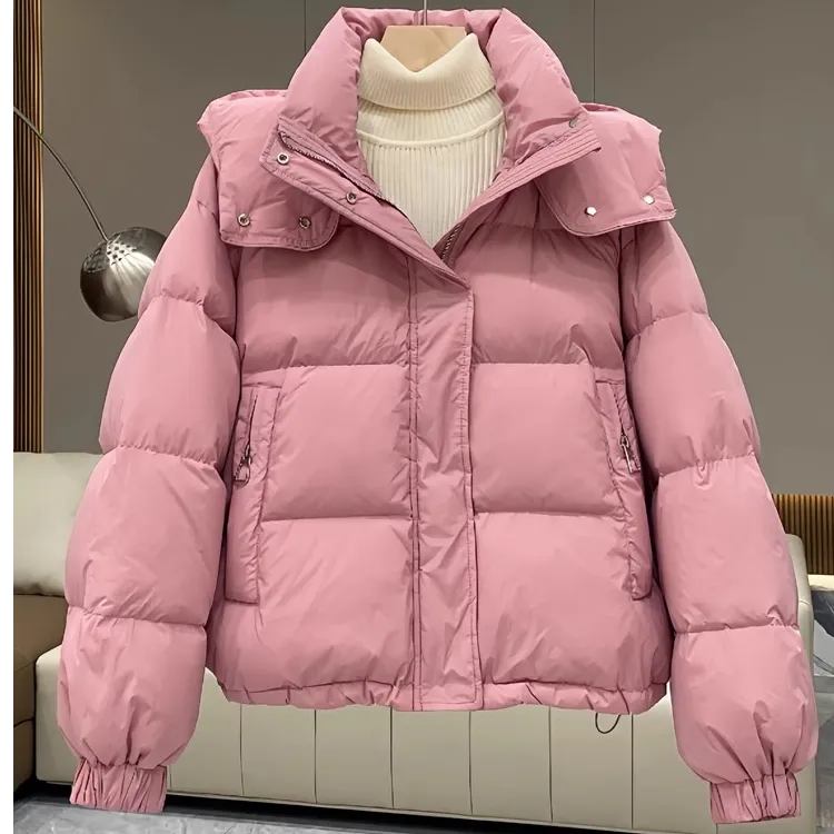 短款连帽棉衣面包服棉服女韩系宽松秋冬季外套厚棉袄2025年新款潮