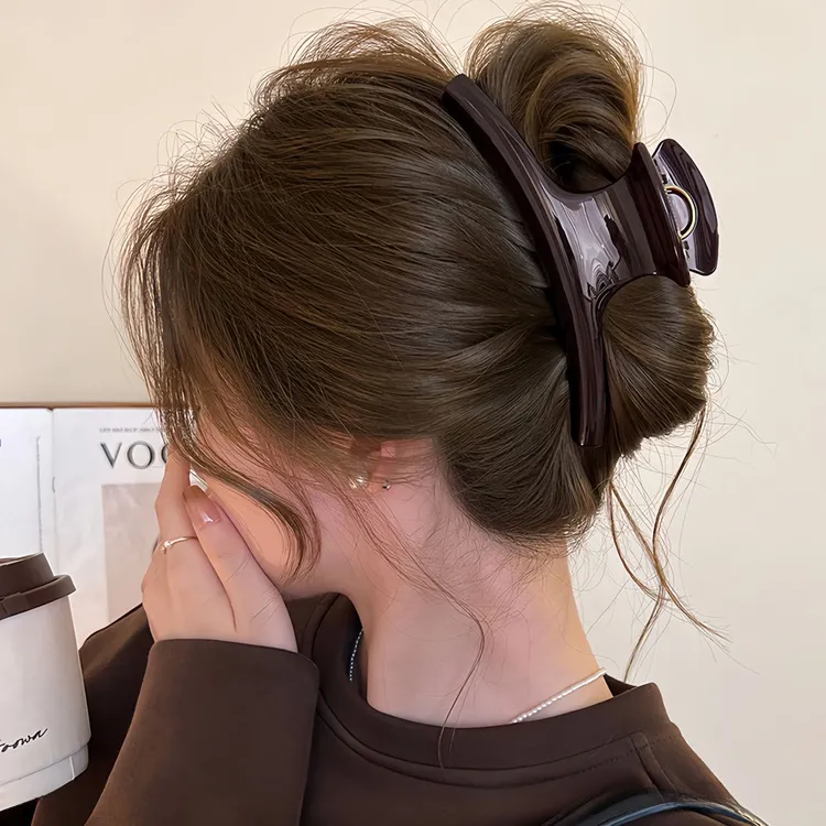 超大号发卡弧形抓夹头发女新款春季2025鲨鱼夹头饰高级感发发夹