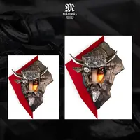 1890年瑞典「皇室御用品牌」Maleras手工高档工艺 皇家铁牛限量摆件