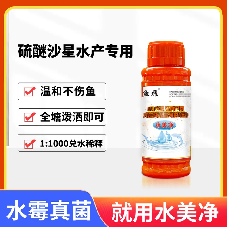 鱼耀硫醚沙星水产专用水美净大蒜素长白毛水霉鱼缸景观禁用250ml