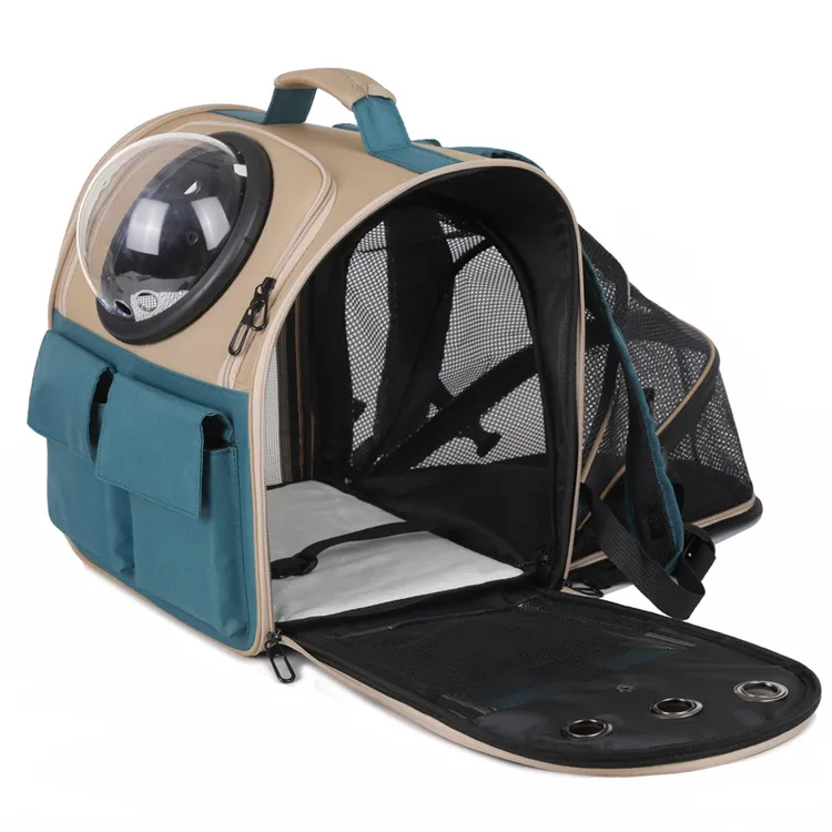 猫包外出便携双肩手提包狗太空舱宠物书包大容量透气折叠猫咪背包