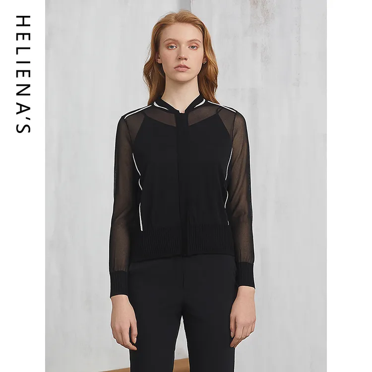 海兰丝女春夏新款欧洲风长袖外套洋气女上衣百搭时尚气质小衫