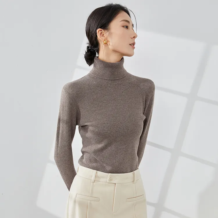 【小北甄选】8444090多领型内搭女毛衣保暖纯色时尚百搭毛衫