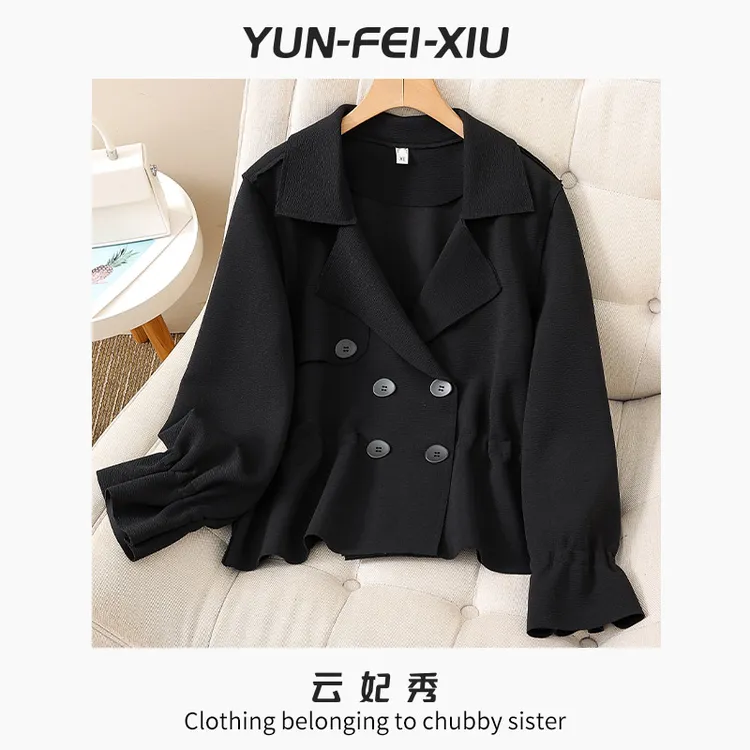 云妃秀新款大码外套夏季高级感小众宽松显瘦收腰洋气外套22219