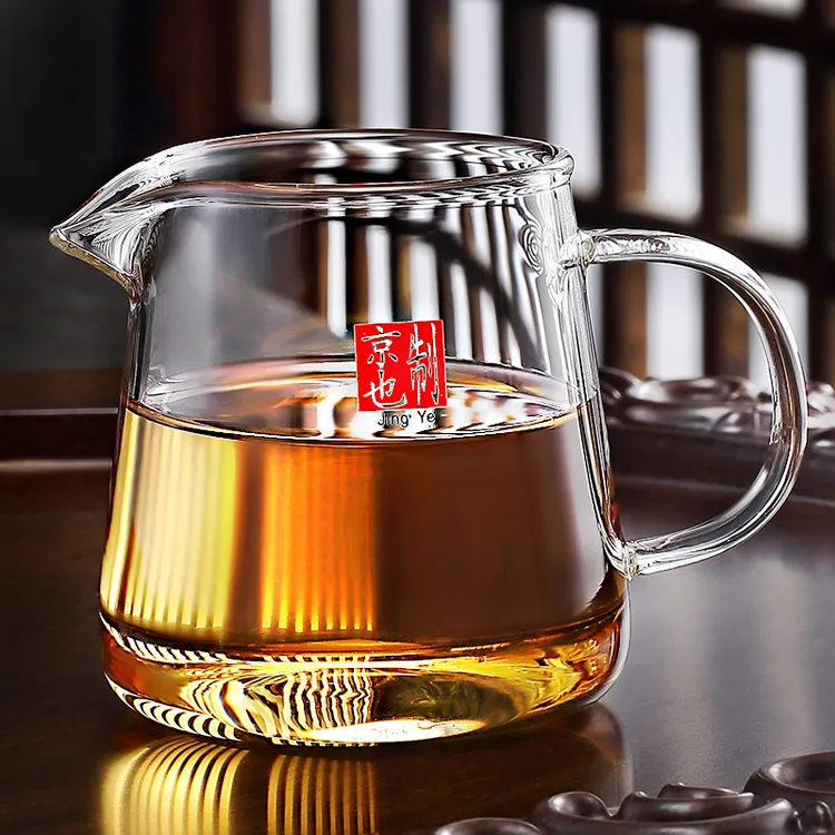 京也加厚玻璃公道杯带茶漏茶具套装家用公杯单个茶海分茶器大容量商品图