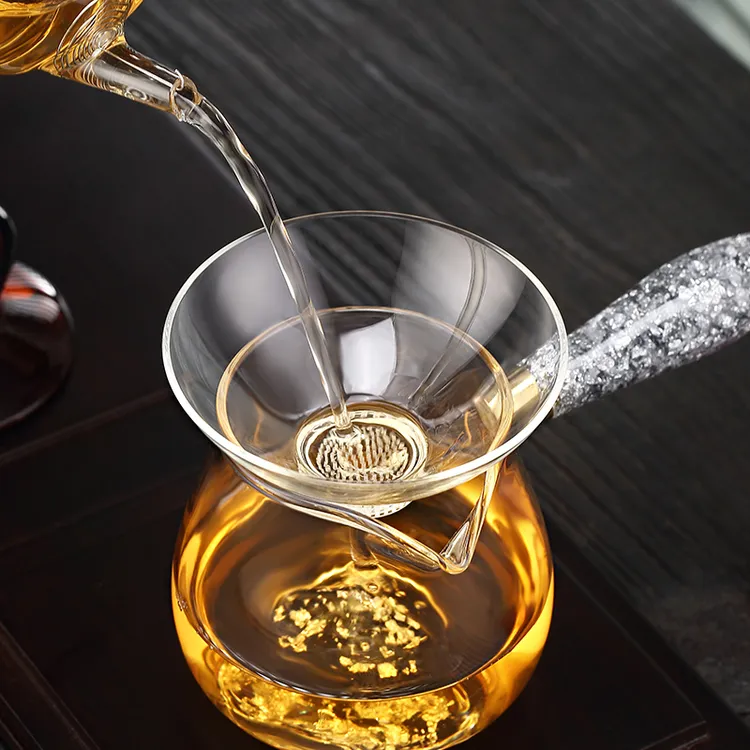 耐热玻璃茶漏茶滤创意功夫茶具配件茶叶过滤网滤茶器茶隔分茶大号